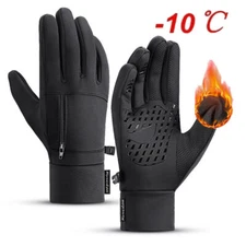 Mens Winter Thermal Warm Waterproof Ski Snowboarding Driving Work Gloves Mitten