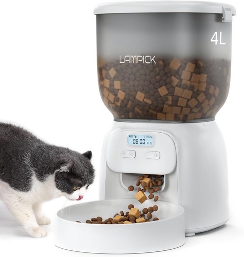 Auto Pet Dog Feeder Button Version Auto Cat Dry Food Dispenser Dual Power Supply - Picture 8 of 8