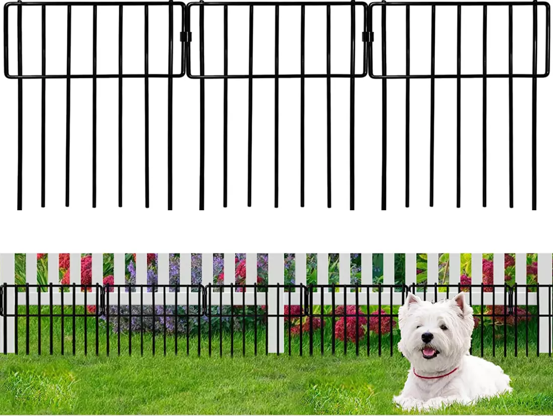 20Pack Animal Barrier Fence No Dig Garden Fence Dog Rabbit Ground