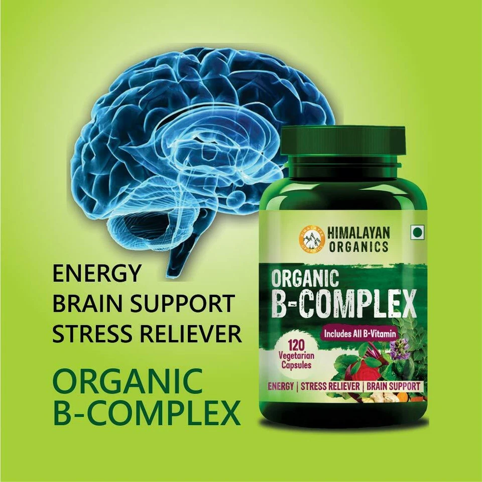 Suplemento complejo B a base de plantas Himalayan Organics con todas las vitaminas B Foto 4 de 4