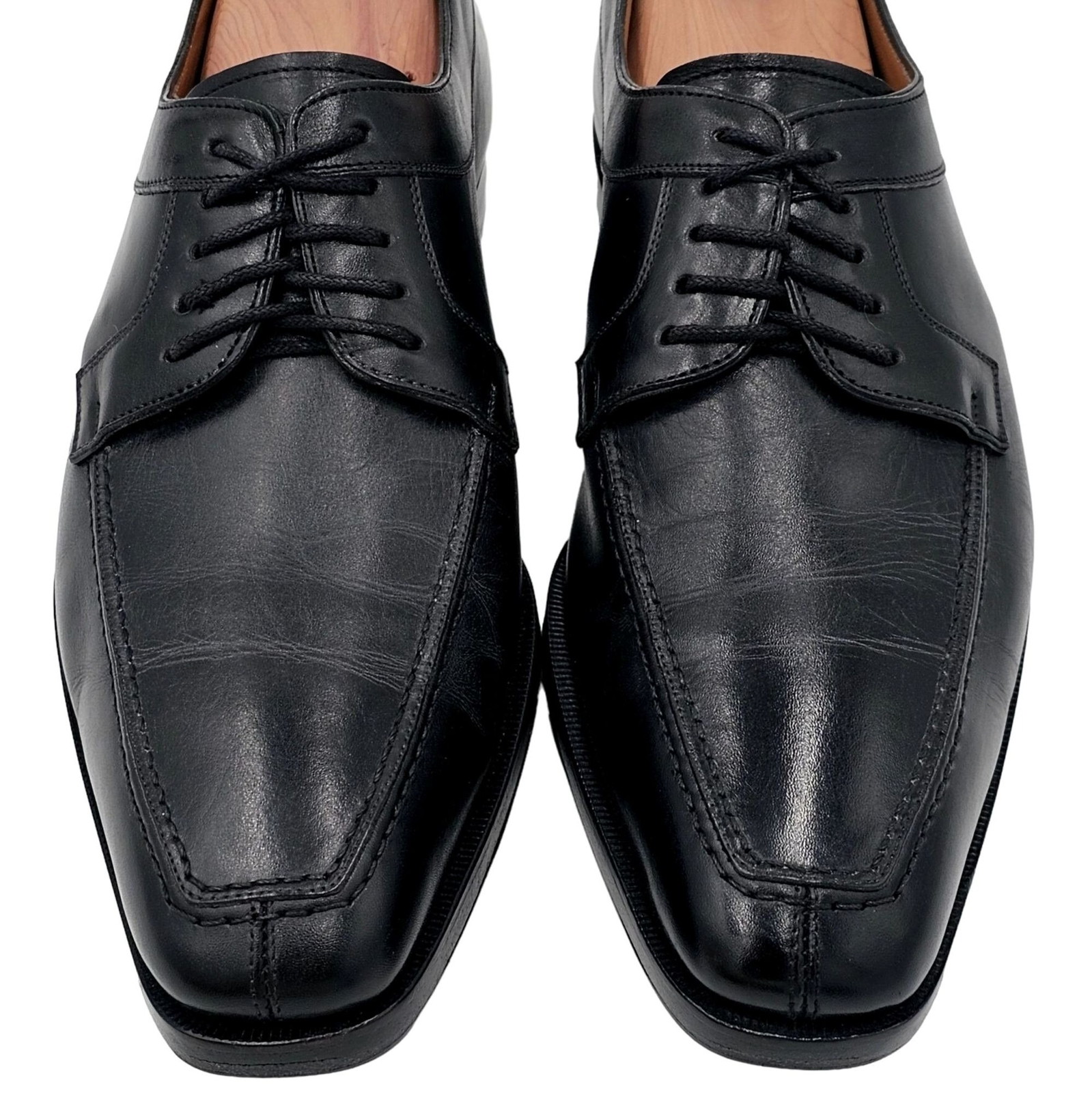 SAOLA Scarpe eleganti Mezlan Spain uomo 8M pelle di vitello nera punta spaccata Derby Oxford