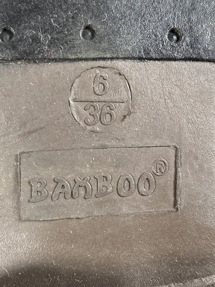 Botas de Bambú 36 6 Mujer Steampunk Sobre la Rodilla Botines Cuero Negro Cremallera Punk Gótico Foto 3 de 4