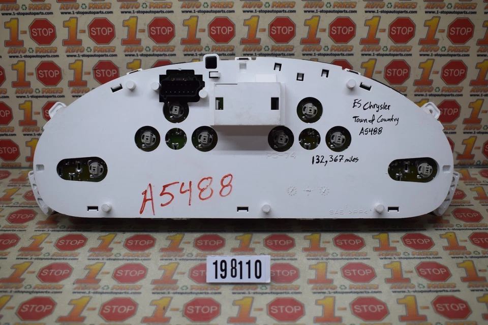 98-04 DODGE INTREPID CUADRO DE INSTRUMENTOS VELOCÍMETRO 04685748AE 132.367 MILLAS OEM Foto 3 de 4