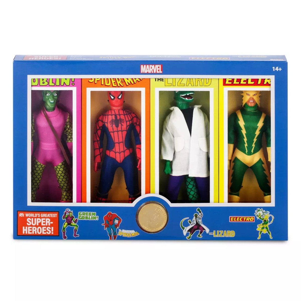 💥Spider-Man Mego 8'' Action Figure Set – World's Greatest Super