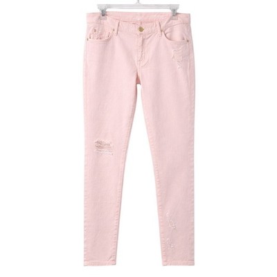 7 For All Mankind Pink Distressed Jeans  31 Slim Cigarette NWT Spring Capsule