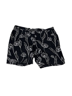 Marks &Spencer Autograph Viscose Chino Shorts Black Floral Flowers Mens Size 44