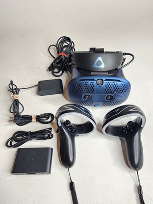 HTC Vive Cosmos VR Headset w/ Controllers/Link Box & Cables