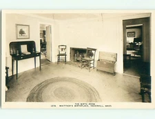 Old rppc BIRTH ROOM AT WHITTIER'S BIRTHPLACE Haverhill Massachusetts MA t2921