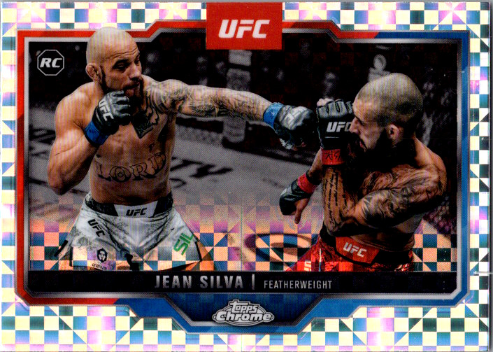 2025 Topps Chrome UFC Jean Silva #56 Checkerboard Refractor (RC)