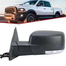 Left/Driver For 2013-19 Dodge Ram 1500 Manual Fold+ Heated+Temp Sensor Mirror