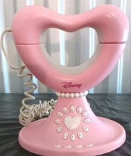 Disney Princess Corded Phone Home Telephone Girls Heart Pink Girl's Collectible