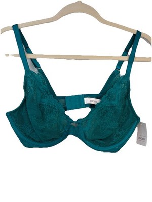 Auden Women's Blue Lace Unlined Balconette Coverage Underwire Bra Sz. 38C NWT