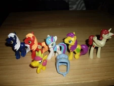 T31 Lot of 6 MLP My Little Pony Mini Figures 1-2" Apples Acres Golden Grape Neo