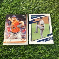 Lot 2 Gerritt Cole Houston Astros Yankees Baseball Cards A30