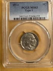 1913 PCGS MS63 Type 1 Buffalo Nickel 5¢