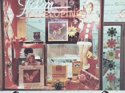 Vintage Photo Film Developing Retail Window Advertisements