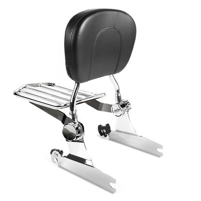 Sissy Bar mit Gepäckträger abnehmbar für Harley Davidson Night Train 00-05 chrom