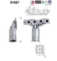 AS Katalysator 91067 FüR Suzuki Swift 3 MZ EZ RS413 ZC11S 4X4 413 ZD11S RS415