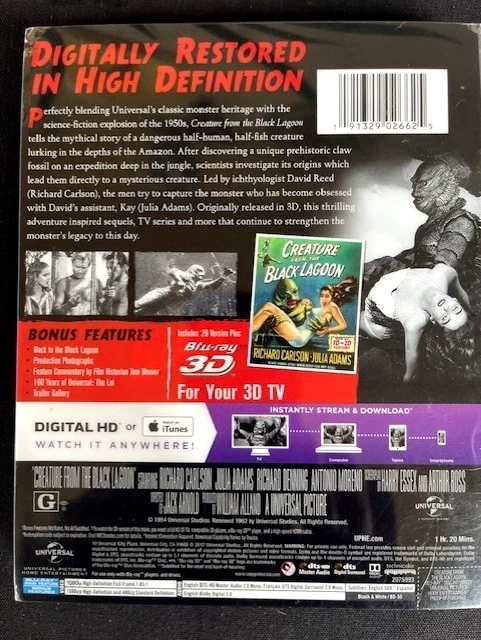 CREATURE FROM BLACK LAGOON 3D-1954 (Blu-Ray Steelbook) Signed by Ricou Browning - Image 3 of 3