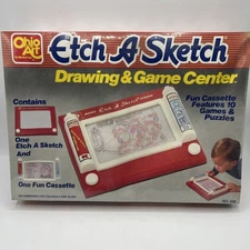 Ohio Art Etch A Sketch Drawing & Game Center Fun Cassette Sealed No 508