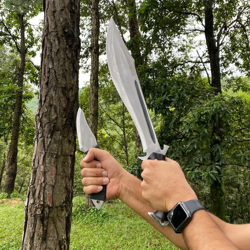 Custom Handmade Carbon Steel Blade Survival Bowie Knife | Hunting Knife Camping