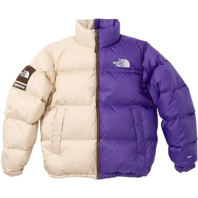 NEW IN BAG Supreme The North Face Split Nuptse Jacket Tan Size L