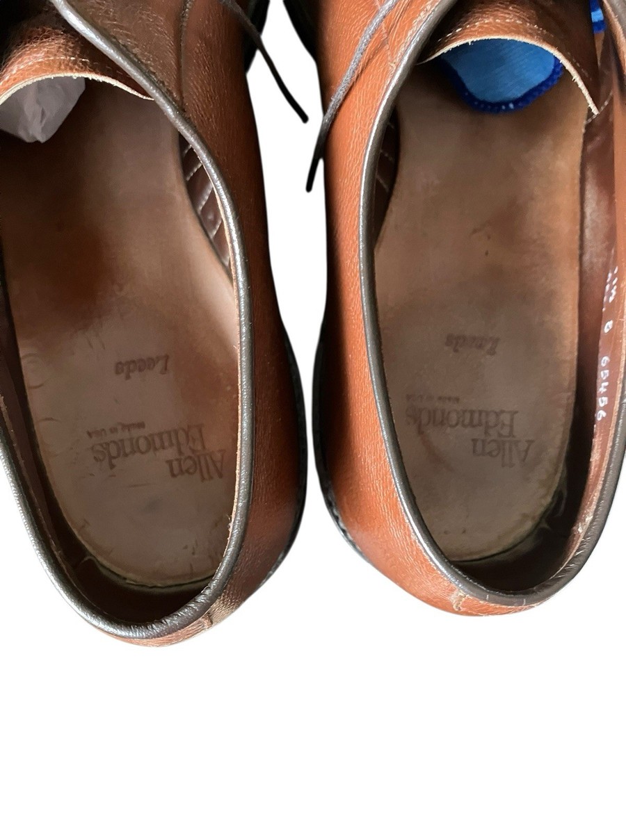 Allen Edmonds Leeds 2.0 Dress Shoes Brown Leather Mens Size 11.5 Allen Edmonds Leeds Pebble Grain Brown Leather Derby Dress  main image 3