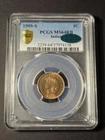1909-S Indian Head Cent PCGS MS64 RB CAC Key Date Great Color & Luster