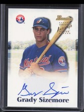 2000 Bowman Draft Grady Sizemore BDPA38 Rookie Auto Montreal Expos