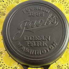 Lodge Cast Iron Classic 10" Skillet with Assist Handle - Jack's Logo