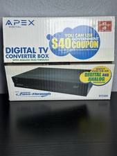 Apex DT250 Digital TV Converter Box w Analog PassThrough w Remote OPEN BOX NEW