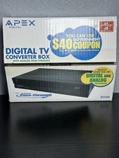 Apex DT250 Digital TV Converter Box w Analog PassThrough w Remote OPEN BOX NEW