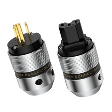 High-End OCC Gold Plated US Power Plug  IEC Connector for HiFi Power Cable DIY