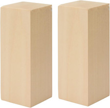 Basswood Carving Blocks - 2 Pack 6 X 3 X 3 Inch Whittling Bass Wood Blocks Wood