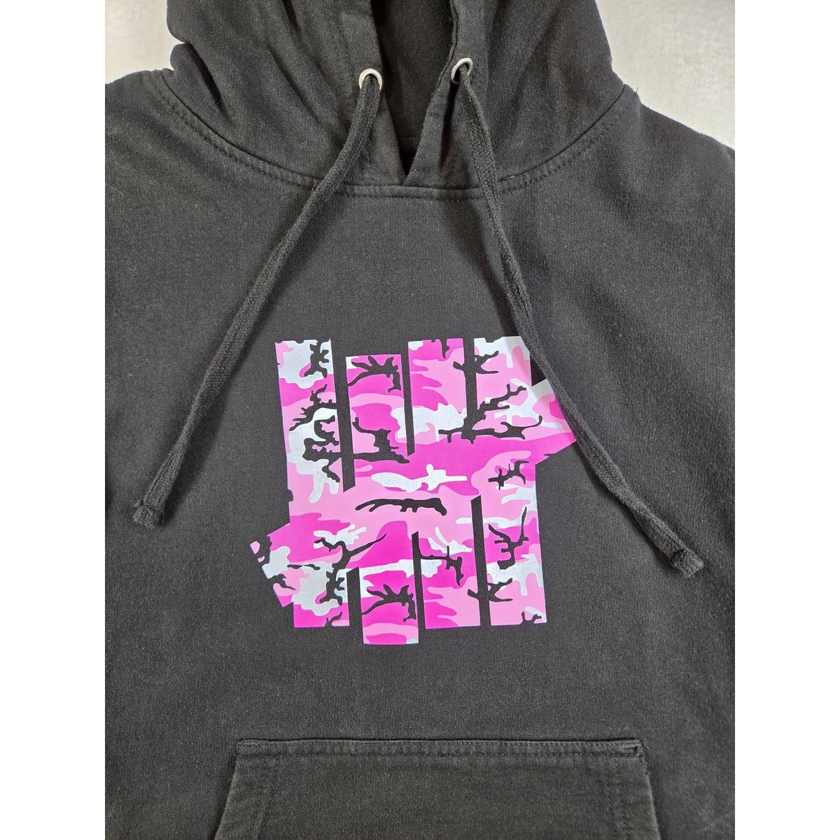 Anti Social Social Club x Undefeated Pink Camo Hoodie Black Size