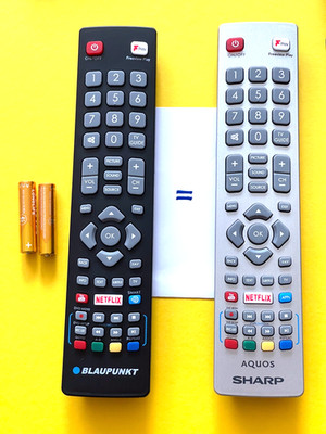 Original Fernbedienung Blaupunkt NETFLIX You-Tube = Sharp-Aquos