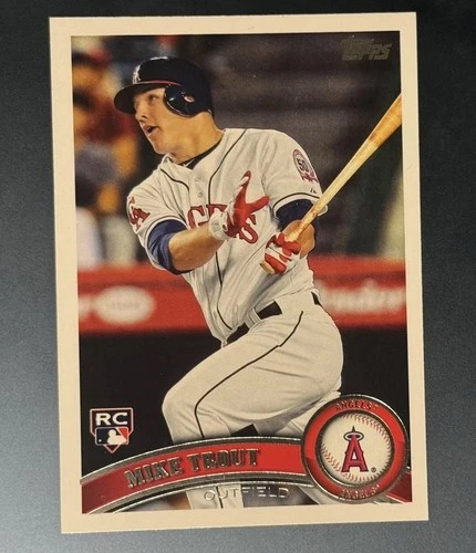 2011 Topps Update Baseball Mike Trout Rookie Card Angels Grail US175 Mint