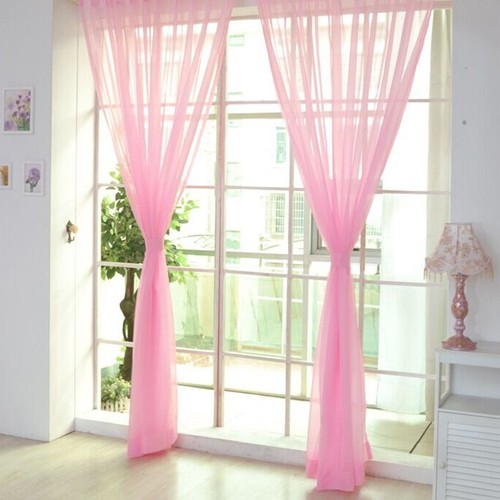 Mode Vorhang Haus Tür Gardine Panel Teiler Ornament Raum Tüll Voile - Bild 12 von 25