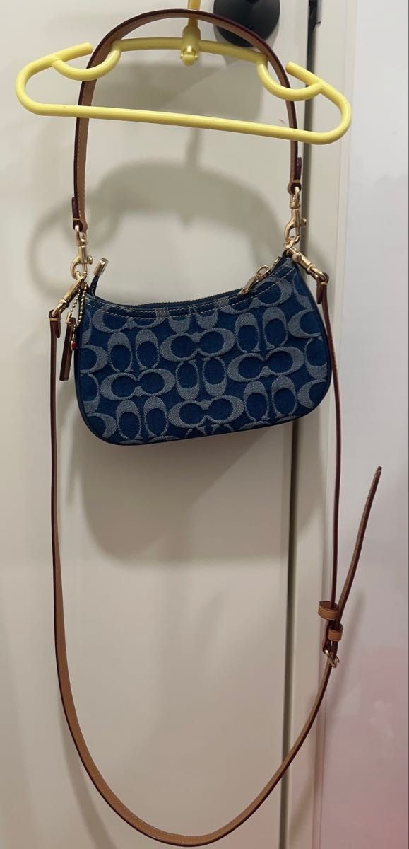 COACH Teri mini crossbody shoulder bag signature denim 2WAY image 5