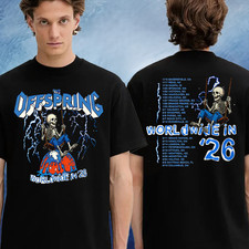 The Offspring Merch Tee Swinging Skeleton Worldwide In 2026 Tour Tshirt