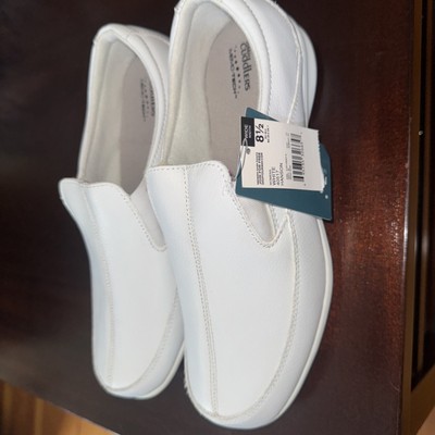 Cobbie Cuddlers Memo Tech Womens Arch Support Leather White Slip On  Sz 8 1/2 W