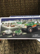 2007 Hess Toy Monster Truck with Motorcycles New Box in Mint Condition