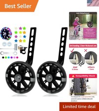 Training Wheels Flash Mute Wheel Bicycle Compatible for Bikes of 12 14 16 18 ...