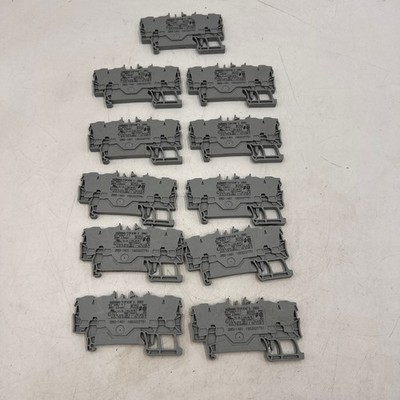 Wago 2002-1401 Gray Grey Wiring Terminal Block 2002 Lot of 11 (TSC)