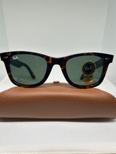 New Ray-Ban Sunglasses Wayfarer Ray-Ban RB2140 902 Tortoise Frame Green Lens