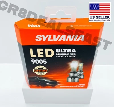 SYLVANIA 9005 LED Headlight Bulbs ULTRA Bright Brand New Car Truck Light Stock - image 1 of 4