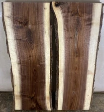 (2) live edge black Walnut Boards Kiln dried and planed 1.1/8”x8.5-10”x27”