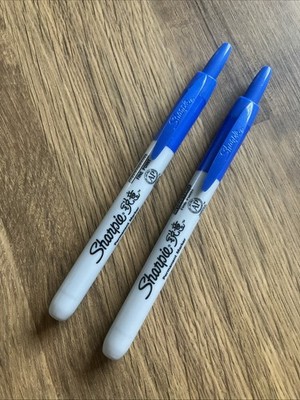 Sharpie EINZIEHBARE FEINE FEDER (1,0 mm Linie) BLAU PERMANENT Marker (PKT 2) BRANDNEU