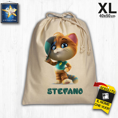Custom Baby Name Nursery Bag 100% Cotton 40x50cm 44 CATS