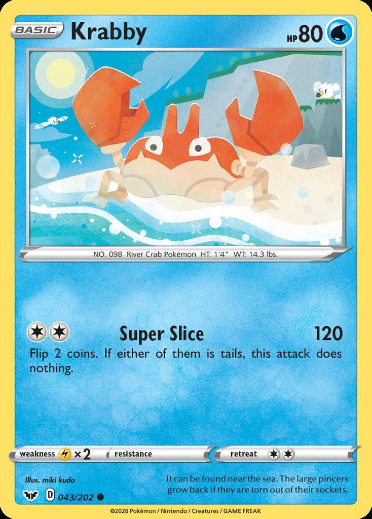 Pokemon Krabby (43/225) Sword & Shield LP